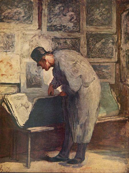 Honore Daumier Der Kupferstich-Liebhaber china oil painting image